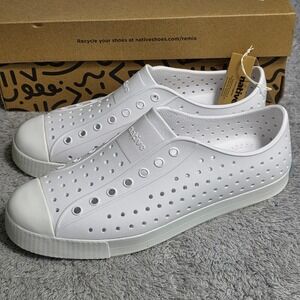 Native Jefferson Slip On Sneaker Shoes White EVA Perforated J6 EU 39 W 8 NEW